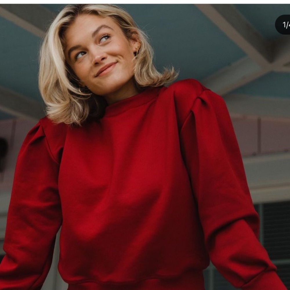 ALBION FIT WINE PUFF SLEEVE NEO CROP